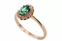 Vintage craft Ring Emerald Original Vintage 14K Rose Gold crc009r